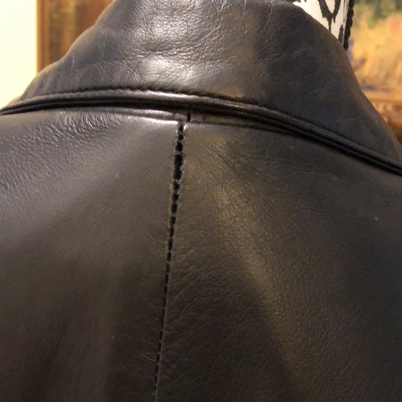 Parody Vintage Leather Unconstructed Open Jacket, shoulder pads, deep pockets - Picture 7 of 13